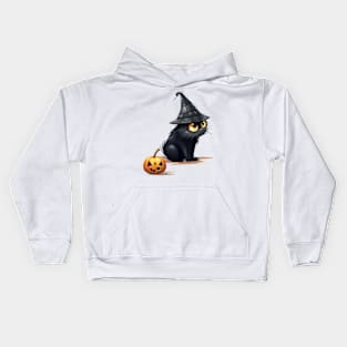 black cats for halloween Kids Hoodie